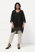 Blouse jasje, linnenmix, A-lijn, V-hals, 3/4-mouwen