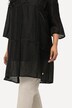 Blouse jasje, linnenmix, A-lijn, V-hals, 3/4-mouwen