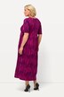 Jersey jurk, batikpatroon, A-lijn, V-hals, halve mouwen
