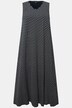 Jersey-Maxikleid, A-Linie, V-Ausschnitt, ärmellos