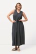 Jersey-Maxikleid, A-Linie, V-Ausschnitt, ärmellos