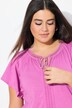 T-shirt, gevlochten banden, tuniekhalslijn, halve kapmouwen
