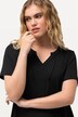 Jersey-midikjole, A-linje, tunikahals, halve ermer