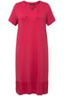 Žerzejové midi šaty, A střih, tunikový výstřih, krátké rukávy