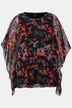 Blouse doublée oversize, col rond et manches courtes