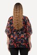 Blouse doublée oversize, col rond et manches courtes