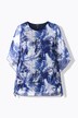 Bluse, dobbelt lag, Oversized, rund hals, korte ærmer