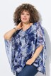 Bluse, dobbelt lag, Oversized, rund hals, korte ærmer