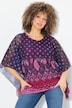 Blusa a doppio strato dal taglio oversize con scollo a girocollo e mezze maniche