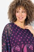 Blusa a doppio strato dal taglio oversize con scollo a girocollo e mezze maniche