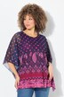 Blusa a doppio strato dal taglio oversize con scollo a girocollo e mezze maniche
