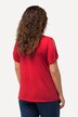 Camiseta, borde decorativo, Classic Fit, cuello en V, manga al codo