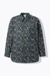 Chemisier imprimé champêtre, col chemise, manches longues