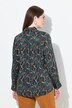 Chemisier imprimé champêtre, col chemise, manches longues