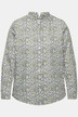 Bluse, begerkrage, hjortetrykk, lange ermer