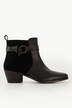 Bottines mélange de cuirs, semelle de propreté amovible - largeur H