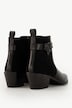 Bottines mélange de cuirs, semelle de propreté amovible - largeur H