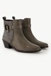 Bottines mélange de cuirs, semelle de propreté amovible - largeur H