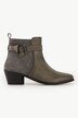 Bottines mélange de cuirs, semelle de propreté amovible - largeur H