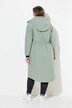 Manteau de pluie technique à capuche, fermeture éclair à double sens