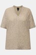 Genser/sweatshirt, struktur, V-hals, halve ermer