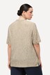 Genser/sweatshirt, struktur, V-hals, halve ermer