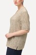 Genser/sweatshirt, struktur, V-hals, halve ermer