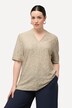 Genser/sweatshirt, struktur, V-hals, halve ermer