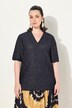 Genser/sweatshirt, struktur, V-hals, halve ermer