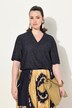 Genser/sweatshirt, struktur, V-hals, halve ermer