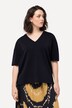 Soft-sweatshirt, oversize, V-udskæring, korte ærmer