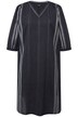 Kaftan, pruhy, oversize, výstřih do V, 3/4 rukávy