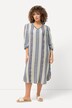 Pastel Striped 3/4 Sleeve V-Neck Kaftan