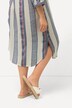Pastel Striped 3/4 Sleeve V-Neck Kaftan