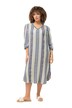 Kaftan, pruhy, oversize, výstřih do V, 3/4 rukávy