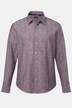 Herre+ hørmix-skjorte, lange ærmer, Kent-krave, comfort fit, striber, op til 8 XL