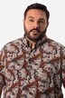 Košile Men+, břišní střih, krátké rukávy, límeček s knoflíky, plošný potisk, do 8XL