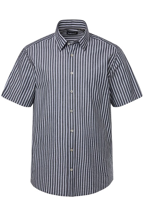 Košile Men+, břišní střih, krátké rukávy, Kent límeček, seersucker, do 8XL