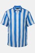 Camicia Men+ a righe con taglio speciale per l'addome, vestibilità comoda, colletto ad apertura inglese e mezze maniche, fino alla tg. 8XL