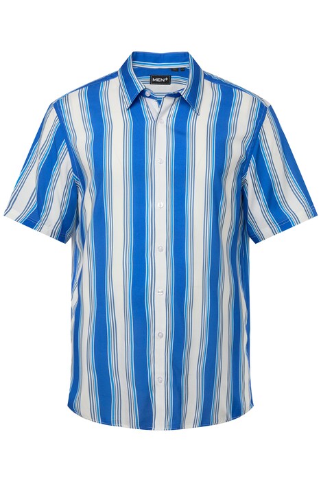 Košile Men+, břišní střih, krátké rukávy, pruhy, Kent límeček, Comfort střih, do 8XL
