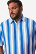 Camicia Men+ a righe con taglio speciale per l'addome, vestibilità comoda, colletto ad apertura inglese e mezze maniche, fino alla tg. 8XL