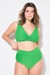 High Waisted Terry Cloth Striped Bikini Briefs