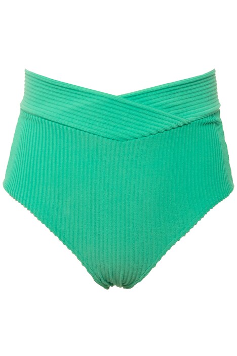 Bikiny kalhotky, vysoký pas, froté pruhy, pas zavinovacího vzhledu