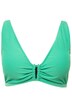 Bikiny top, měkké košíčky, froté pruhy, ozdobná spona