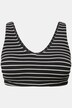 Top del bikini elasticizzato con righe e coppe morbide