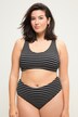 Top del bikini elasticizzato con righe e coppe morbide
