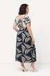 Robe maxi à décolleté en V et sans manches, imprimé graphique