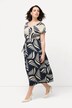 Robe maxi à décolleté en V et sans manches, imprimé graphique
