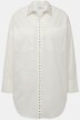 Chemise oversized à col de chemise, rivet fantaisie et manches longues