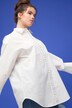 Chemise oversized à col de chemise, rivet fantaisie et manches longues